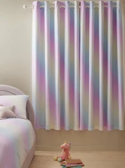 Next Multi Rainbow Ombre Eyelet Blackout Curtains Outlet