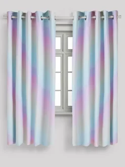 Next Multi Rainbow Ombre Eyelet Blackout Curtains Outlet