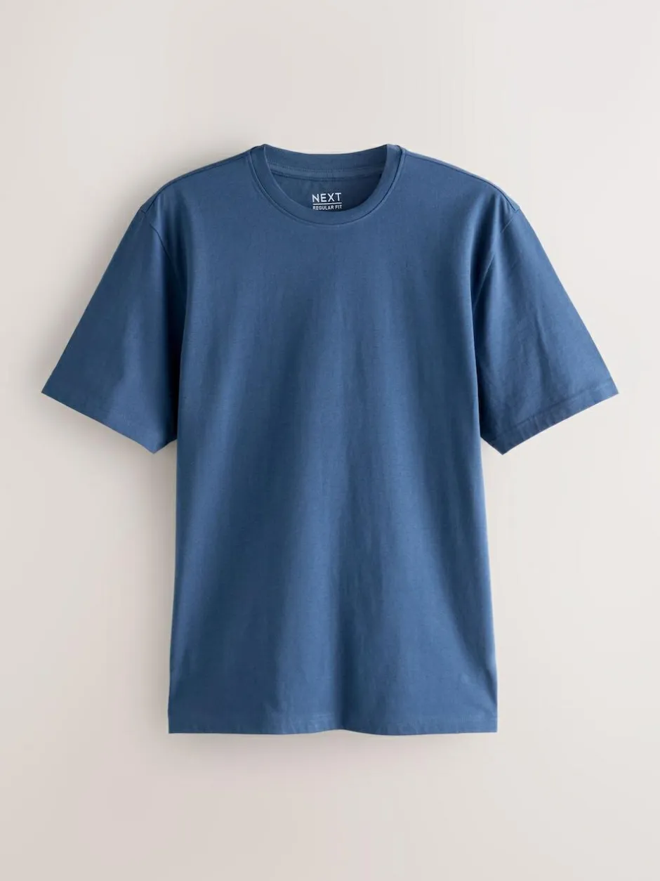 Next Multi Regular Fit Essential Cotton T-Shirts 6 Pack Sale