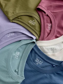 Next Multi Regular Fit Essential Cotton T-Shirts 6 Pack Sale