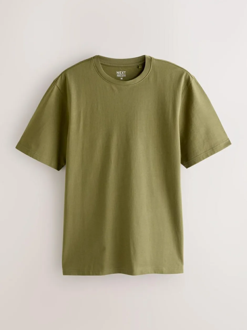 Next Multi Regular Fit Essential Cotton T-Shirts 6 Pack Sale