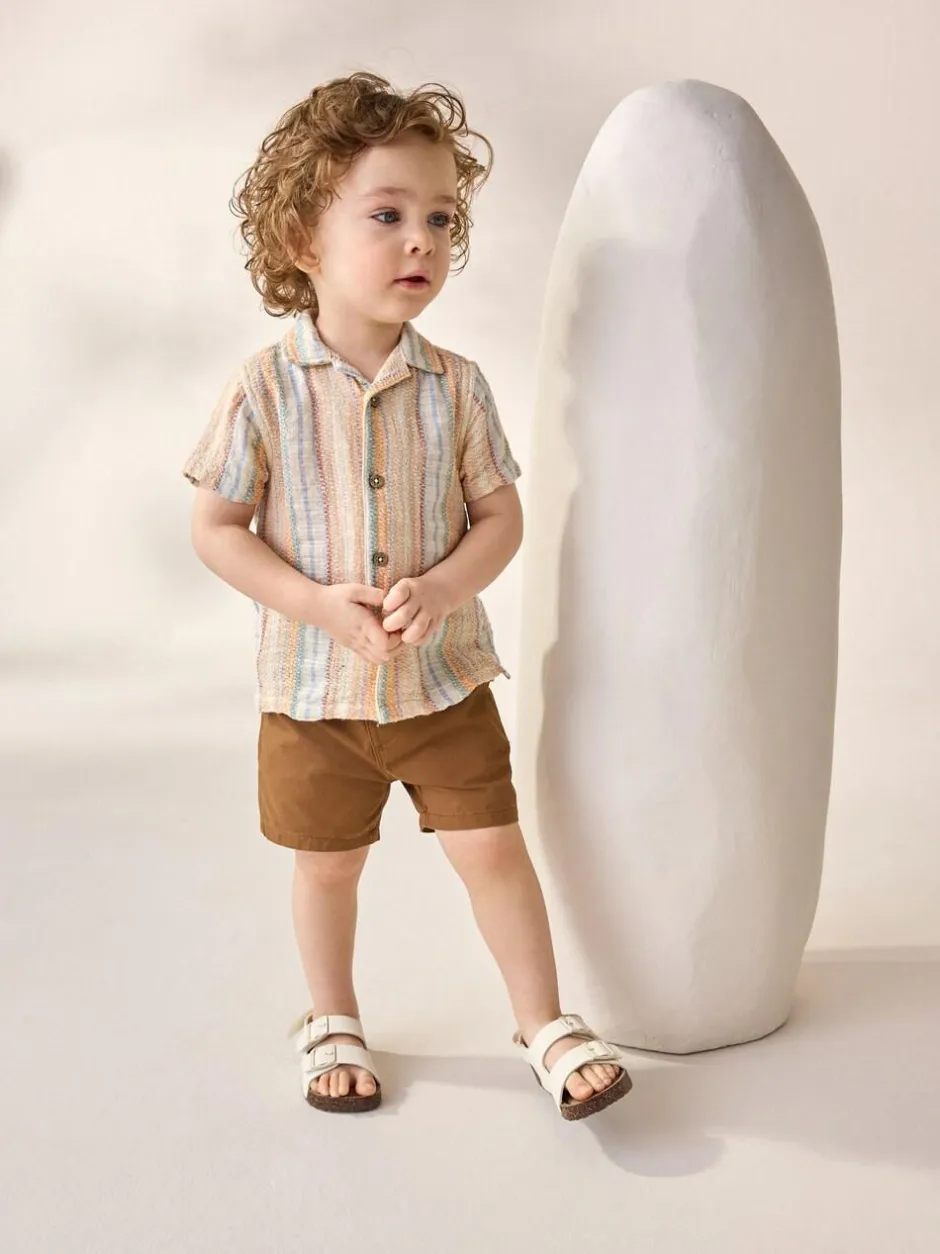 Next Short Sleeves Textured Shirt (3mths-7yrs) Multi Online