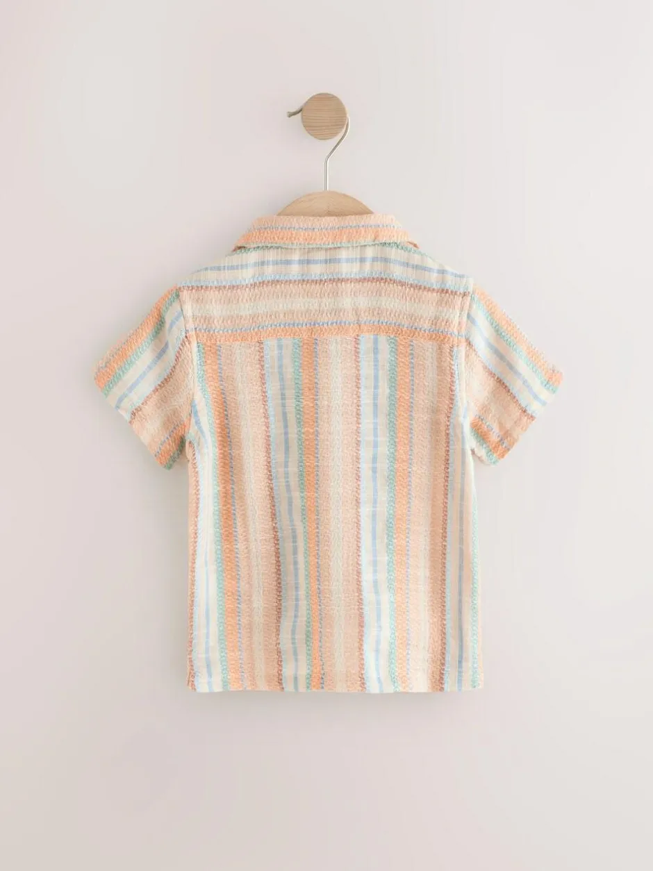 Next Short Sleeves Textured Shirt (3mths-7yrs) Multi Online
