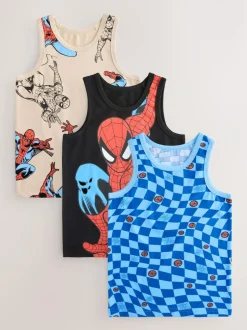 Next Multi Spiderman Vests 3 Pack (1.5-10yrs)