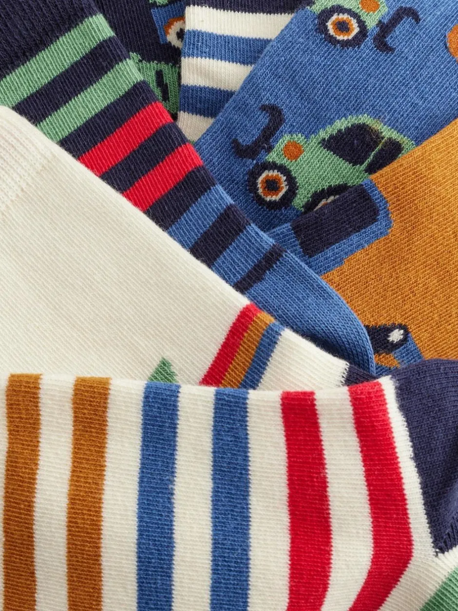 Next Multi Stripe Transport Cotton Rich Socks 7 Pack Best