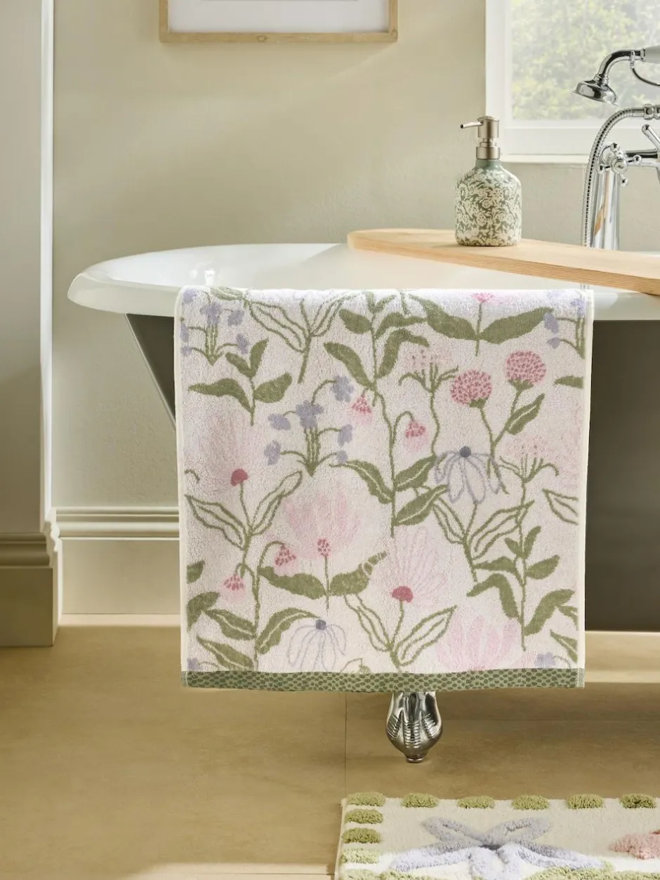 Next Multi Water Colour Floral 100% Cotton Towel Online