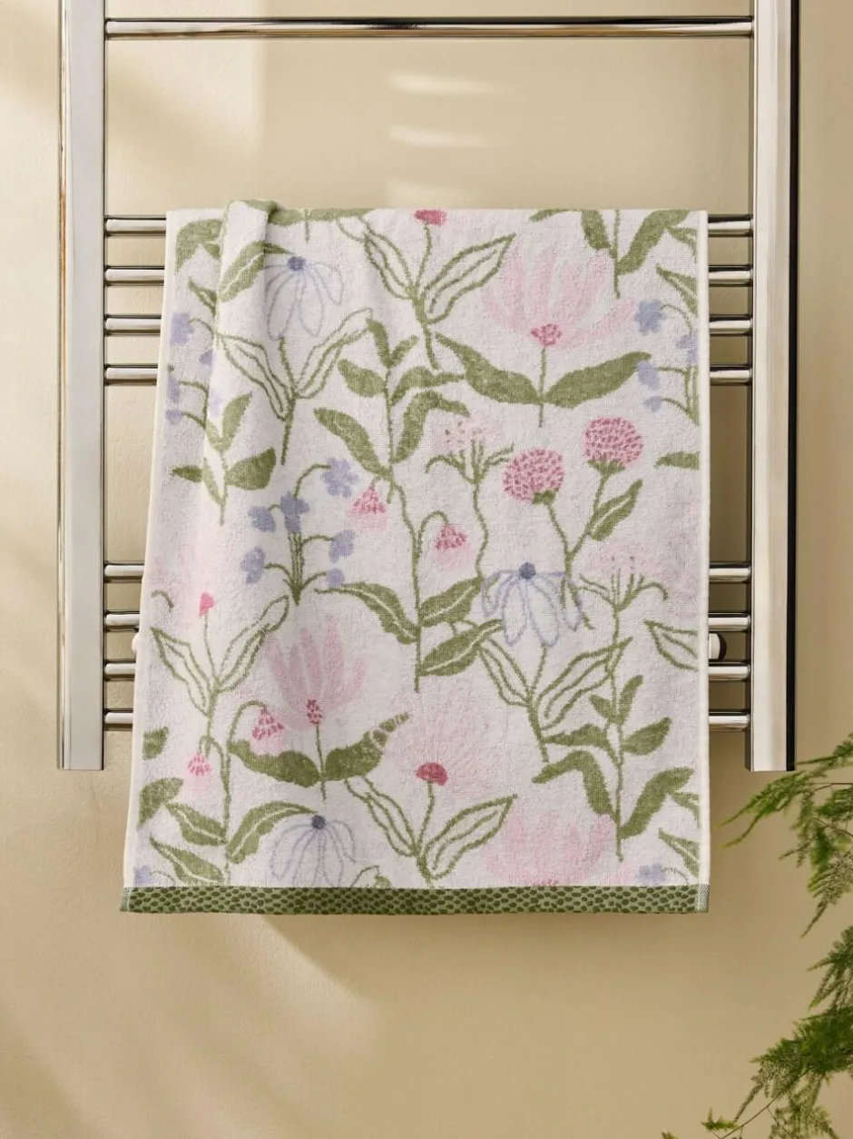 Next Multi Water Colour Floral 100% Cotton Towel Online
