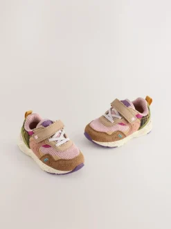 Next Wide Fit (G) Elastic Lace Touch Fasten Trainers Multi Best