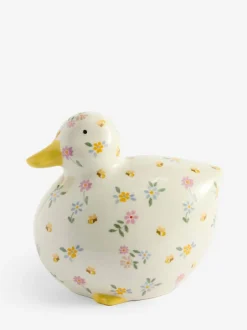 Next Multicolour Ditsy Floral Ceramic Duck Ornament New