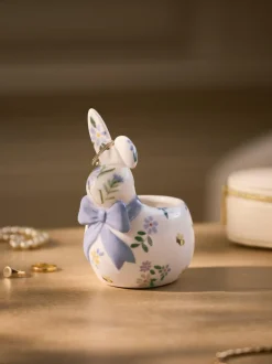 Next Multicolour Floral Ceramic Bunny Ring Holder Hot