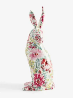 Next Multicolour Floral Print Ceramic Hare Ornament New