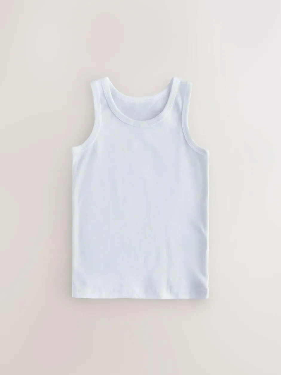Next Multicolour Vests 5 Pack (1.5-16yrs) New