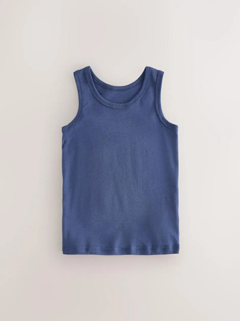 Next Multicolour Vests 5 Pack (1.5-16yrs) New