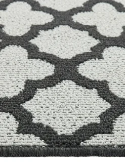 My Mat Moroccan Tile Runner Charcoal Outlet