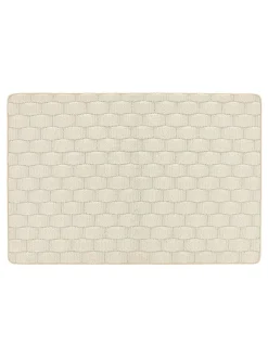 My Mat Sculptured Washable Stain Resistant Runner Ivory Outlet