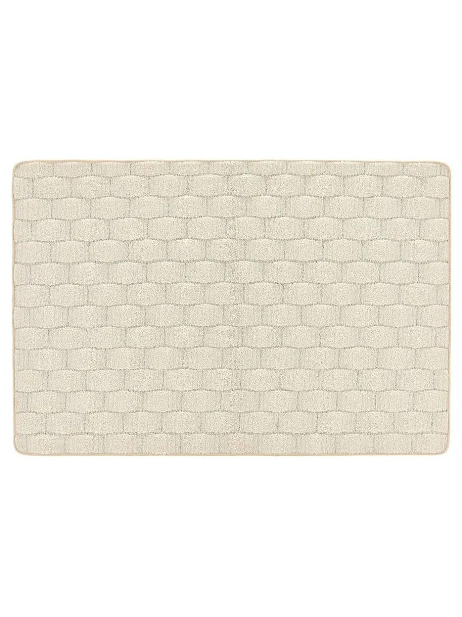 My Mat Sculptured Washable Stain Resistant Runner Ivory Outlet
