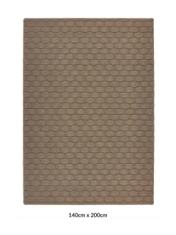 My Mat Sculptured Basketweave Rug Mink New