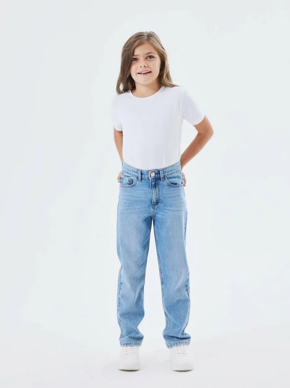 Name It Blue High Waist Straight Leg Jeans Best