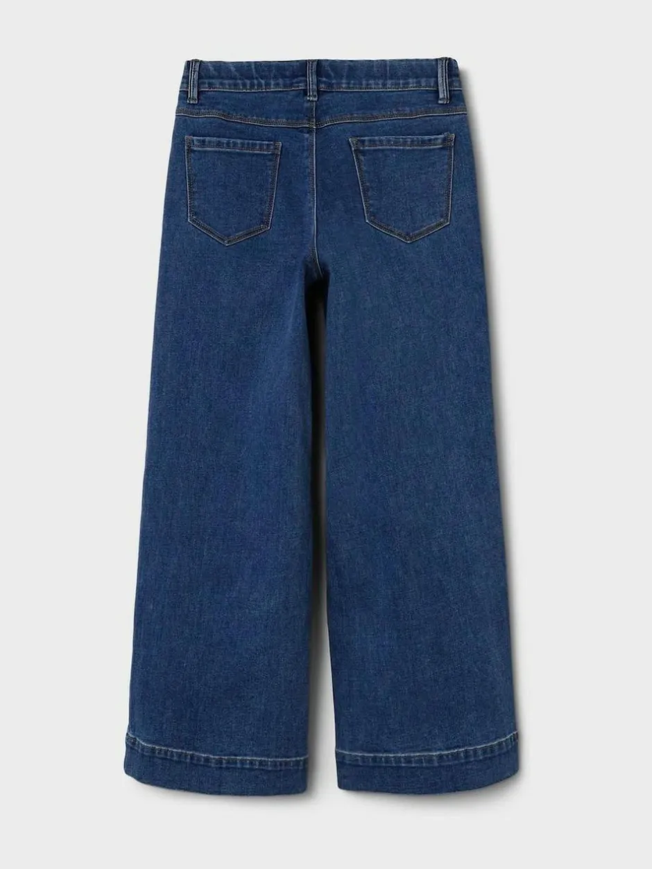 Name It Blue High Waist Wide Leg Jeans New