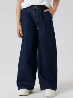 Name It Blue Pleated Wide Leg Jeans Discount