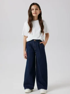 Name It Blue Pleated Wide Leg Jeans Discount