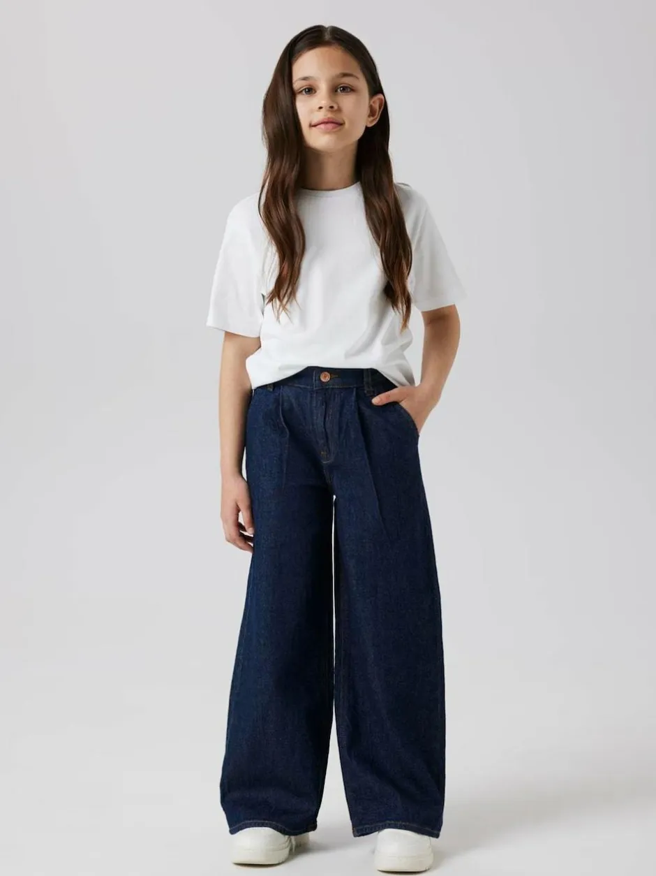 Name It Blue Pleated Wide Leg Jeans Discount