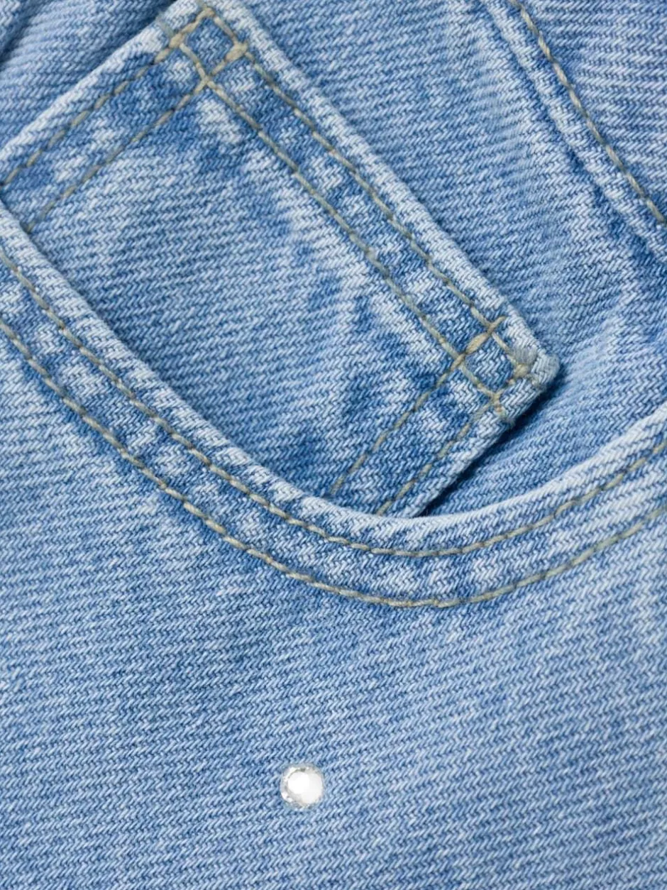 Name It Blue Rhinestone Straight Leg Jeans New