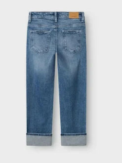 Name It Blue Straight Leg Fold Up Jeans Hot