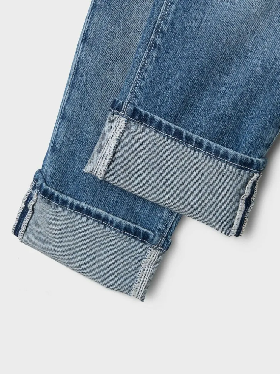 Name It Blue Straight Leg Fold Up Jeans Hot