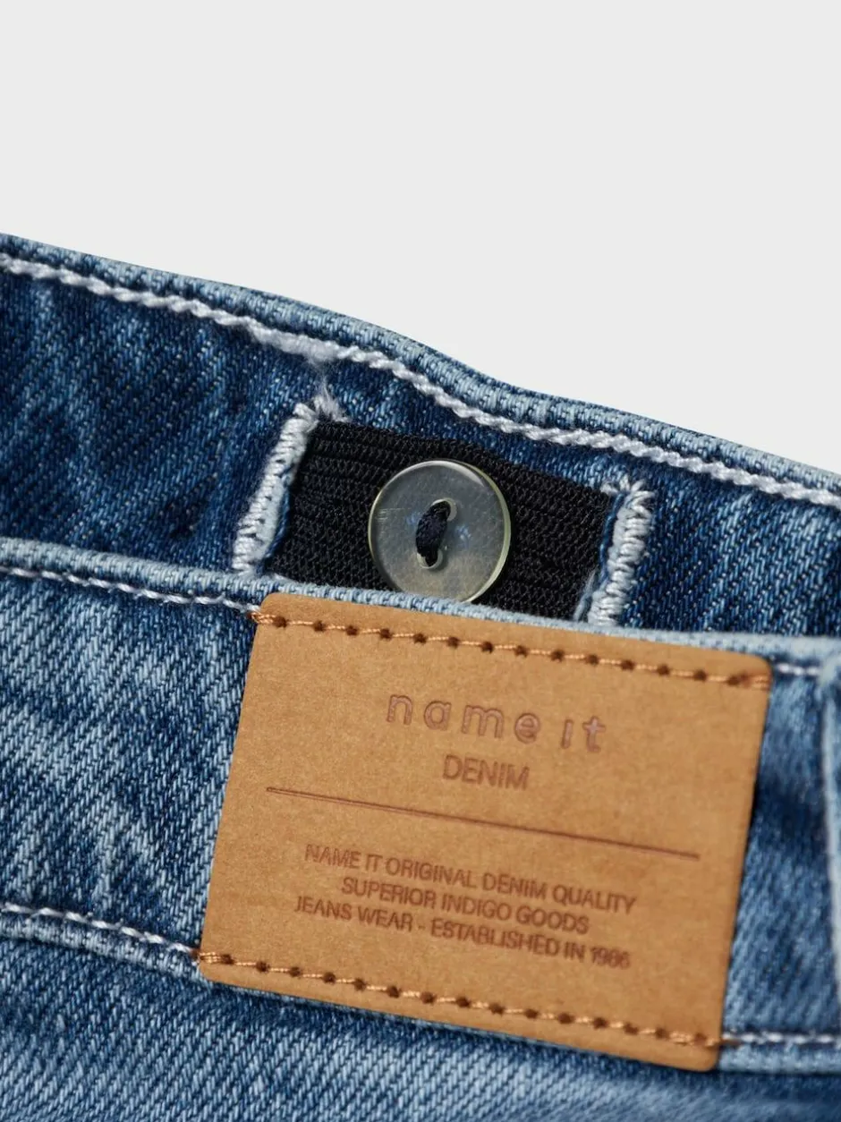 Name It Blue Straight Leg Fold Up Jeans Hot