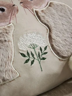 Next Natural 50 X 30cm Faux Fur Bunny Cushion Clearance
