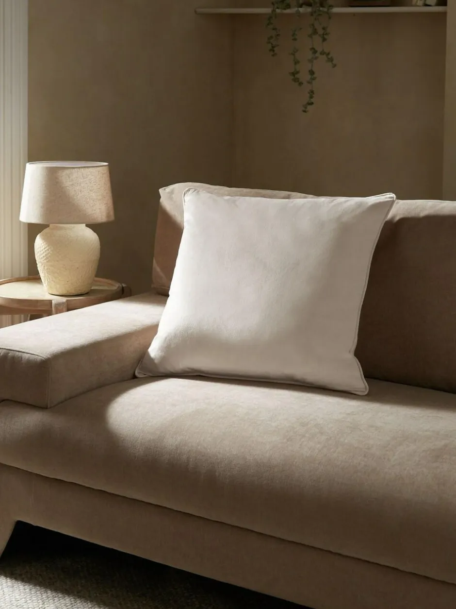 Next Natural 59 x 59cm Matte Velvet Cushion Best