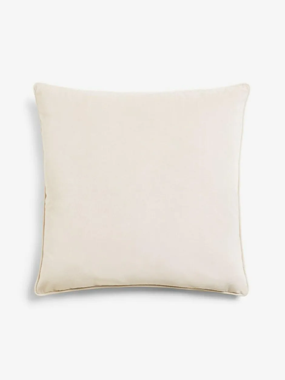 Next Natural 59 x 59cm Matte Velvet Cushion Best
