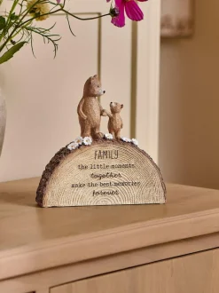Next Natural Bertie Bear Family Sentiment Ornament Best