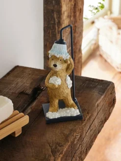 Next Natural Bertie Bear Shower Bathroom Ornament New