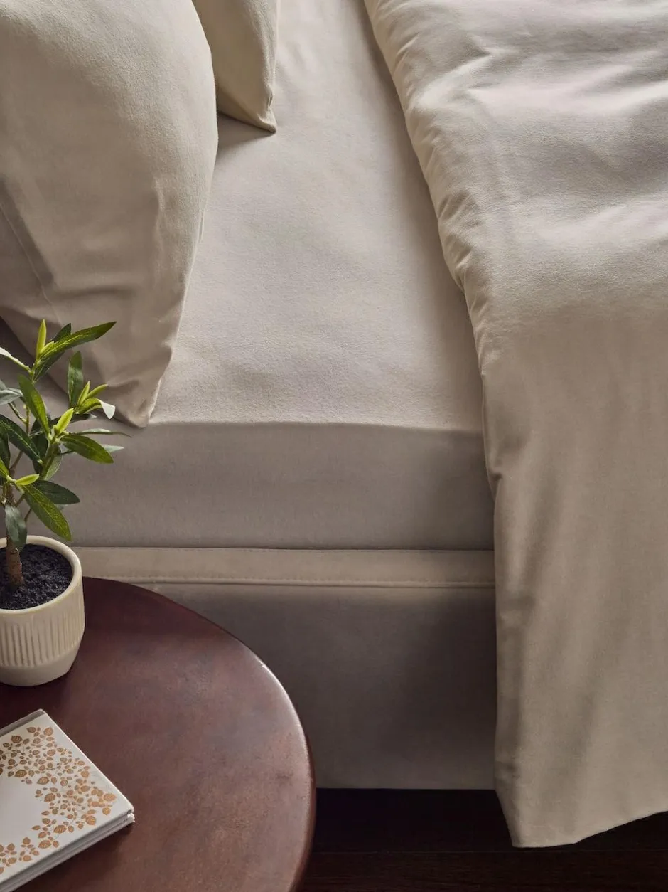 Next Natural Brushed Cotton Supersoft Deep Fitted Sheet Online