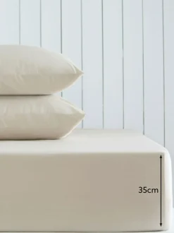 Next Natural Cotton Rich Deep Fitted Bed Sheet Clearance