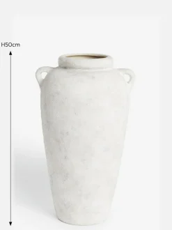 Next Natural Country Ceramic Lydford Extra Large Textured Flower Vase Clearance