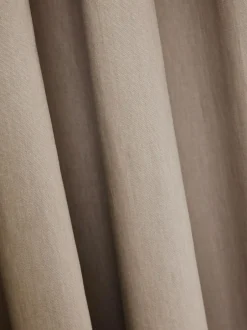 Next Natural Dark Blackout/Thermal Cotton Eyelet Curtains New