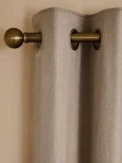 Next Natural Dark Blackout/Thermal Cotton Eyelet Curtains New