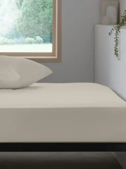 Next Natural Easy Care Polycotton Fitted Sheet Clearance