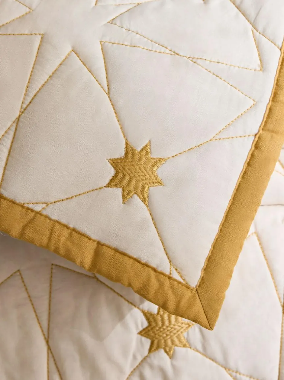 Next Natural Embrodiered Star Bedspread Discount