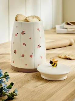 Next Natural Floral Ceramic Biscuit Jar Hot