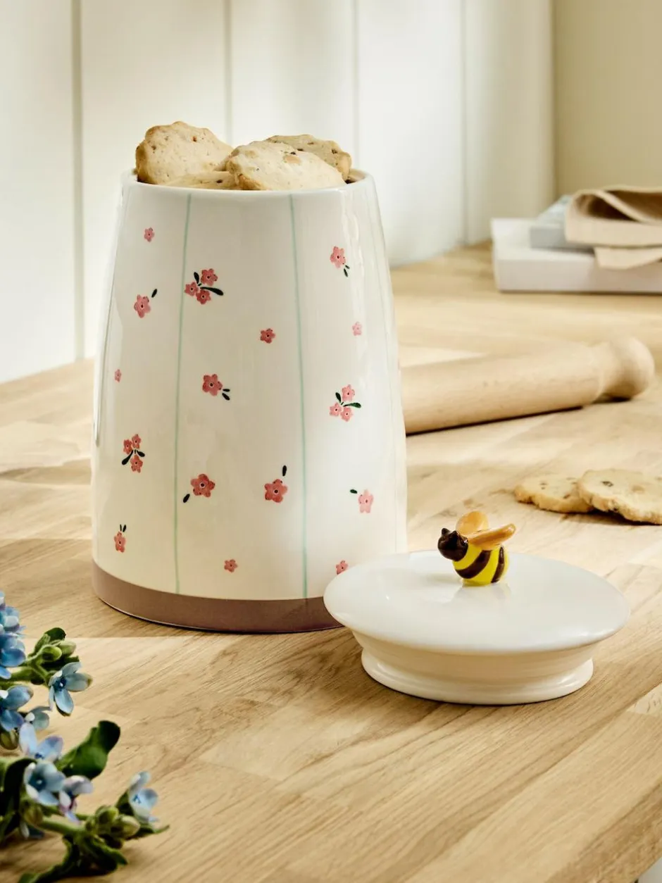 Next Natural Floral Ceramic Biscuit Jar Hot