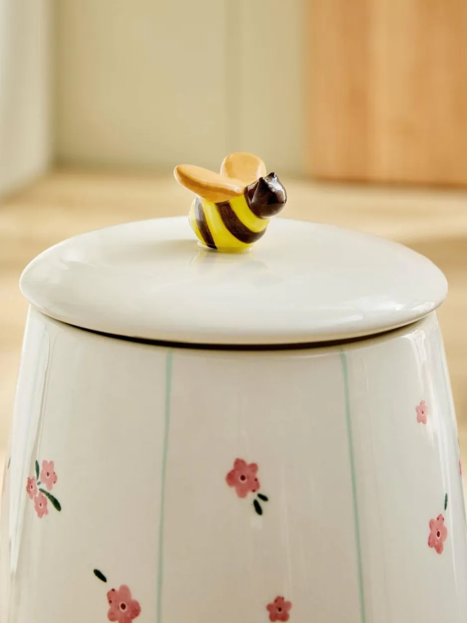 Next Natural Floral Ceramic Biscuit Jar Hot