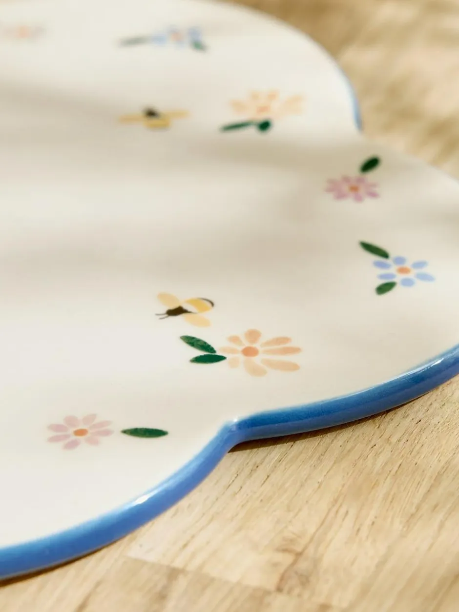 Next Natural Floral Ceramic Trivet Hot