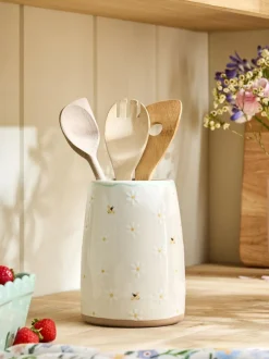 Next Natural Floral Ceramic Utensil Pot Best