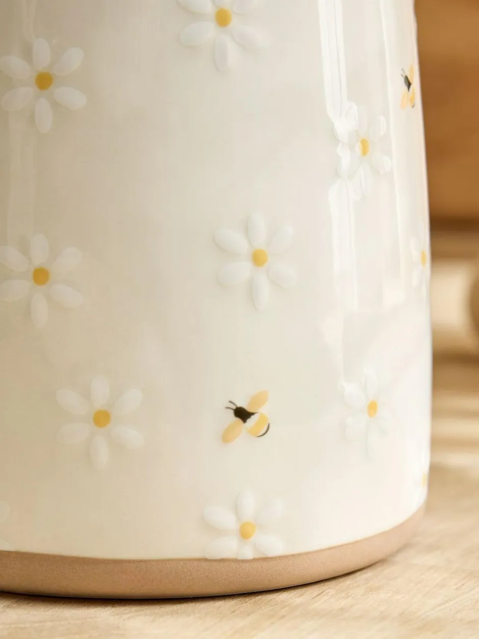 Next Natural Floral Ceramic Utensil Pot Best