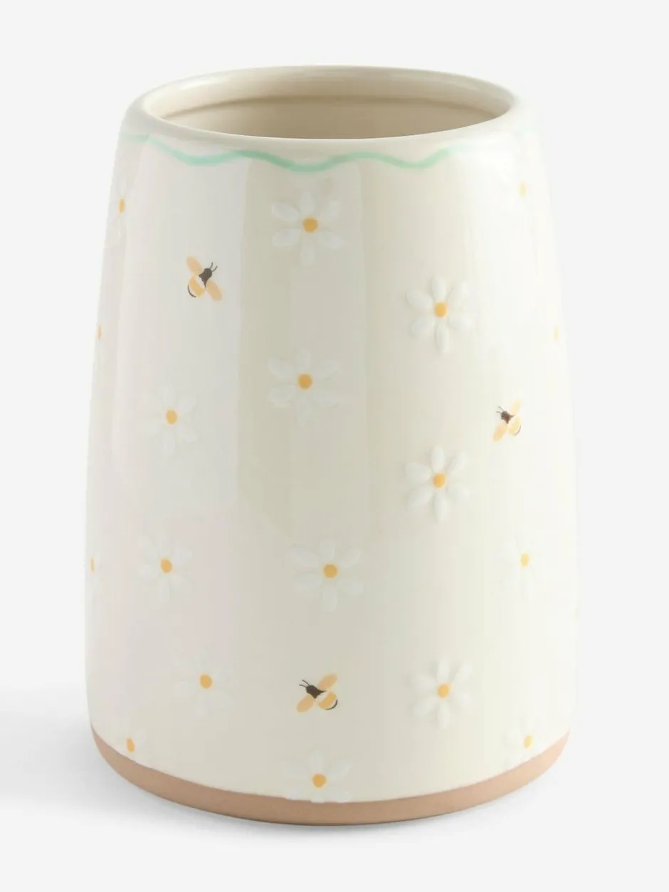 Next Natural Floral Ceramic Utensil Pot Best