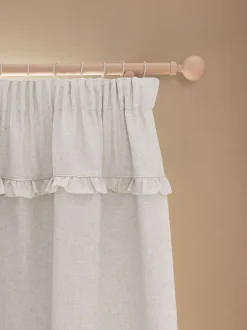 Next Natural Frill Pencil Pleat Blackout Curtains Hot
